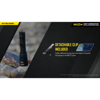 NiteCore MH25V2 Επαναφορτιζόμενος Φακός 1300lm Αδιάβροχος IP68