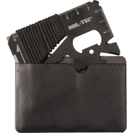 Mil-Tec Paracord Survival Tool Κάρτα Πολυεργαλείο Επιβίωσης σε Μαύρο χρώμα